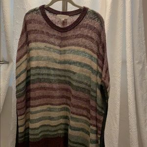 Multi colored poncho